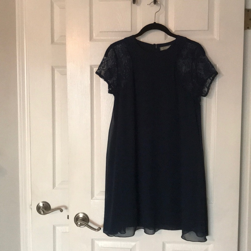 Navy Blue w/Lace Dress